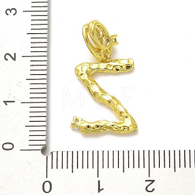 Rack Plating Brass Micro Pave Cubic Zirconia European Dangle Charms KK-L210-015G-Z-1