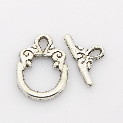 Tibetan Style Alloy Ring Toggle Clasps LS-PALLOY-J471-24AS-1