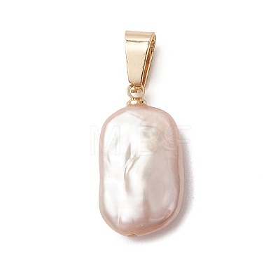Natural Baroque Keshi Pearl Pendants PALLOY-JF05218-01-1
