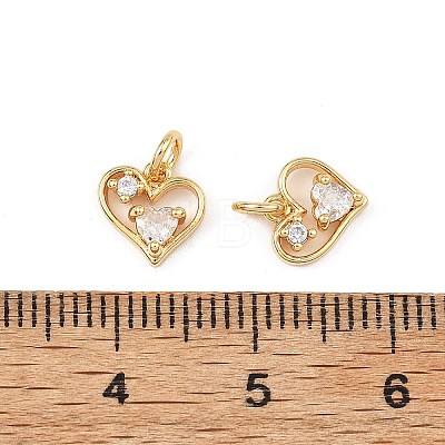 SHEGRACE Valentine's Day Brass Clear Cubic Zirconia Charms XGRQ3P465-595G-1