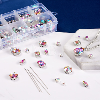 Yilisi 180Pcs Sew on Rhinestone DIY-YS0001-38-1