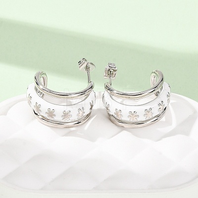 Rack Plating Brass Enamel Stud Earrings KK-CBAB1AF-38A-P-1
