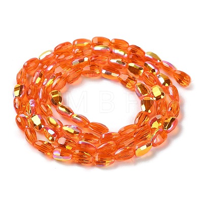 Transparent Electroplate Glass Beads Strands GLAA-Q099-F01-07-1