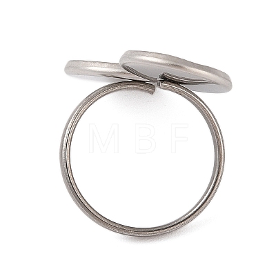 Non-Tarnish 304 Stainless Steel Open Cuff Ring Findings STAS-E124-05M-P-1