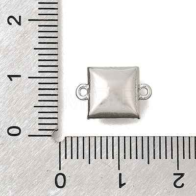 Brass Micro Pave Clear Cubic Zirconia and Glass Connector Charms KK-N289-15P-1