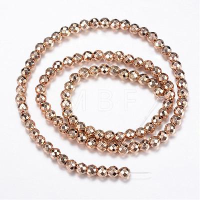 Electroplate Non-magnetic Synthetic Hematite Bead Strands G-Q465-16KC-1
