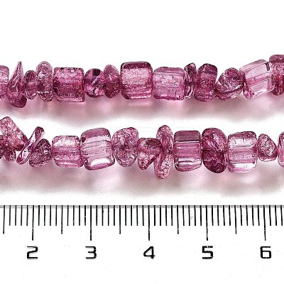 Transparent Crackle Glass Beads Strands GLAA-U004-01A-1