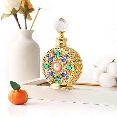 Metal Rhinestone Perfume Bottles PW-WGA5886-04-1