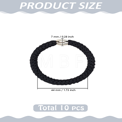 10Pcs Polyester Rubber Hair Accessories OHAR-LP0004-34-1