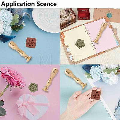 Brass Clay Seal Stamp Set DIY-WH0577-006-1