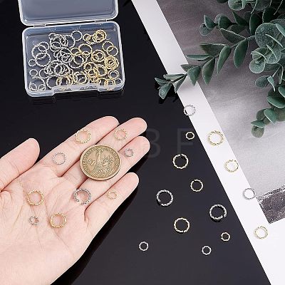 Unicraftale 90Pcs 6 Styles 304 Stainless Steel Jump Rings STAS-UN0038-42-1