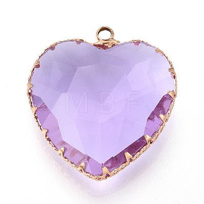 Transparent Glass Pendants KK-N283-01H-G-1