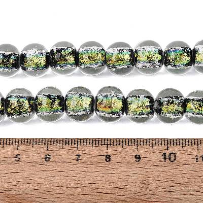 Handmade Foil Glass Beads Strands FOIL-Q002-01A-03-1