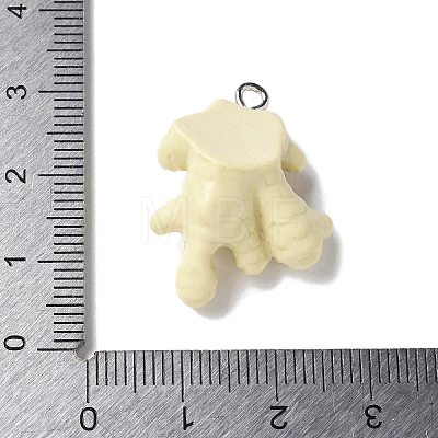 Resin Iron Pendants RESI-D280-04-1