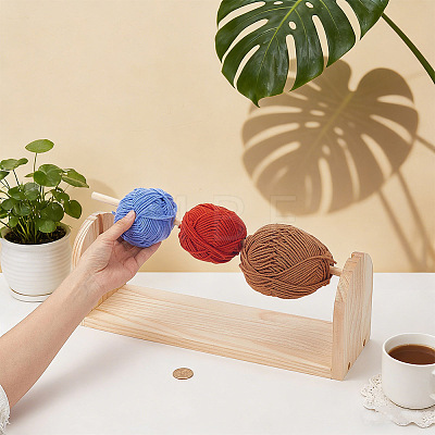 Wooden Yarn Skein Spinner TOOL-WH0166-062B-1