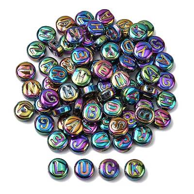 Electroplate Transparent Glass Beads EGLA-L047-02C-1