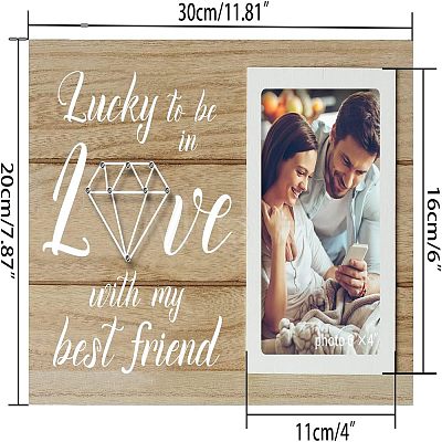 MDF Photo Frame DJEW-WH0036-002-1