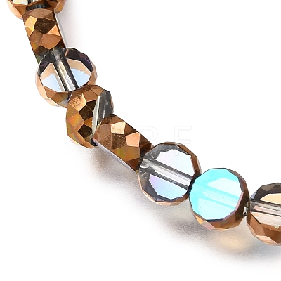 Electroplated Transparent Glass Beads Strands GL-CBA98F0-06B-07-1