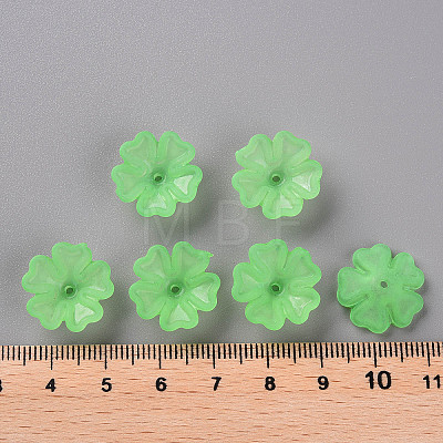 Transparent Frosted Acrylic Bead Caps X-MACR-S371-04A-733-1