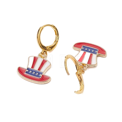 5 Pairs 5 Styles Independence Day Brass Huggie Hoop Earring Sets EJEW-JE05856-1