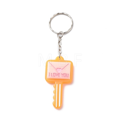Envelope Key with Word I Love You Resin Charms Keychain KEYC-JKC00386-1