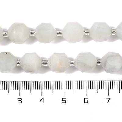 Natural White Moonstone Beads Strands G-O201B-127G-1