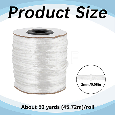 SUNNYCLUE 1 Roll Nylon Rattail Satin Cord NWIR-SC0002-03-1