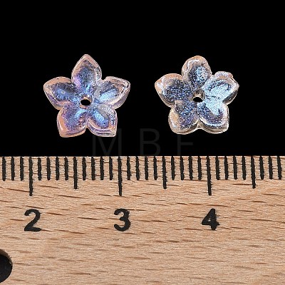 Dyed & Heated Glass Bead Caps GLAA-Z019-02G-1