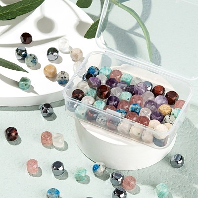 80Pcs 8 Style Natural & Synthetic Gemstone Beads G-LS0002-22-1