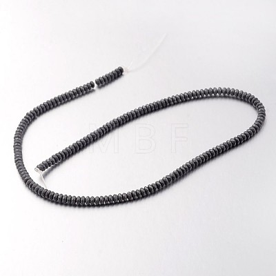 Non-magnetic Synthetic Hematite Bead Strands G-F300-48A-F09-1