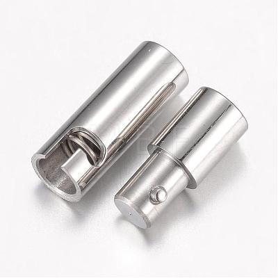 304 Stainless Steel Bayonet Clasps STAS-G071-57P-1