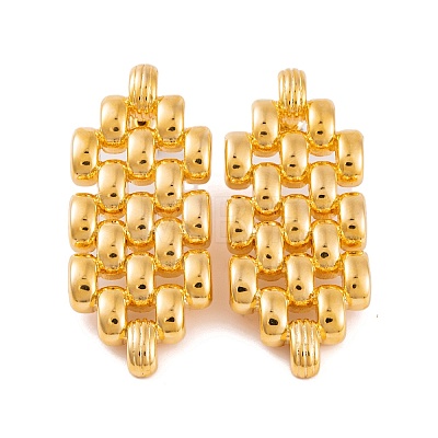 Hollow Hexagon Brass Stud Earrings for Women EJEW-G391-12G-1