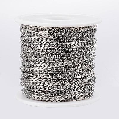 304 Stainless Steel Cuban Link Chains CHS-H009-33P-1