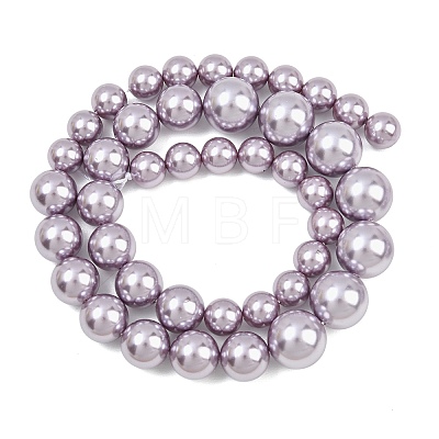 Electroplated Shell Pearl Graduated Beads Strands BSHE-C011-04-03-1