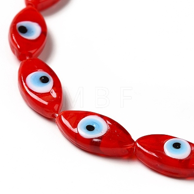 Handmade Evil Eye Lampwork Beads Strands LAMP-G154-06D-1