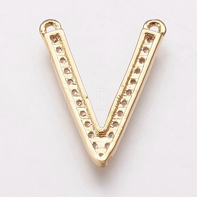 Brass Cubic Zirconia Pendants KK-P134-12G-1