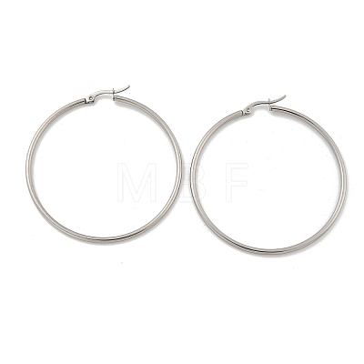 Tarnish Resistant 304 Stainless Steel Big Hoop Earrings X-EJEW-F105-04P-1