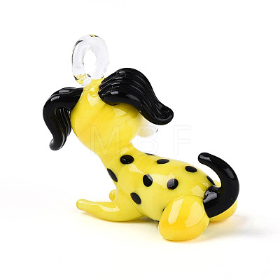 Handmade Lampwork Pendants LAMP-T025-08D-1