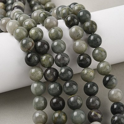 Natural Green Rutilated Quartz Beads Strands G-P325-03-10mm-1