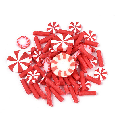 Christmas Handmade Polymer Clay Sprinkles Mix CLAY-N013-03-1