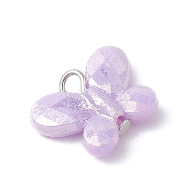 Opaque Acrylic Imitation Pearl Beads Pendants PALLOY-JF04293-1