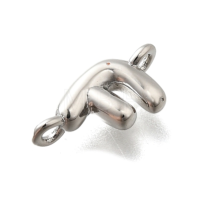 Brass Connector Charms KK-P295-01P-F-1