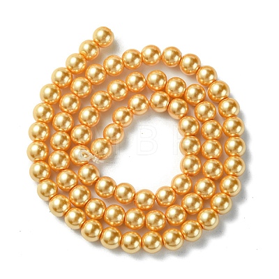 Eco-Friendly Dyed Glass Pearl Round Beads Strands HY-A002-6mm-RB112-1