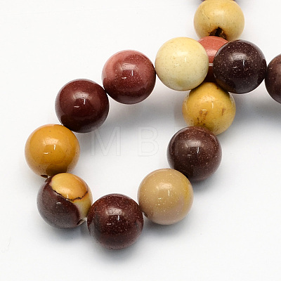 Natural Mookaite Round Beads Strands G-S185-4mm-1