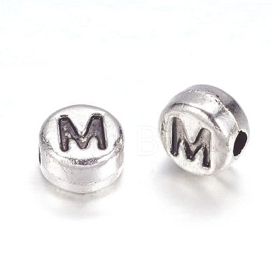 Alloy Letter Beads PALLOY-G190-AS-M-1