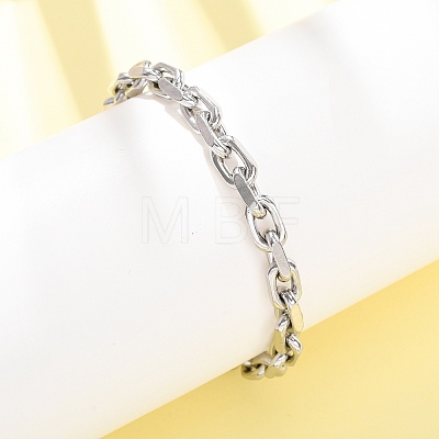 304 Stainless Steel Cable Chain Bracelets for Women Men BJEW-F529-04P-1