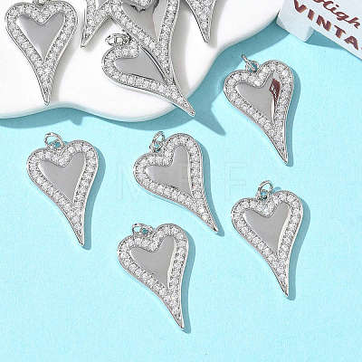 SHEGRACE Valentine's Day Brass Clear Cubic Zirconia Pendants XGRQ3K656-561P-1