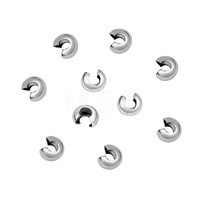 304 Stainless Steel Crimp Beads Covers STAS-P239-34P-05-1