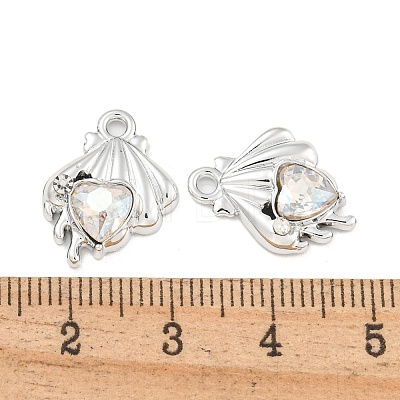 UV Plating Alloy with Rhinestone Pendants FIND-M033-26P-03-1