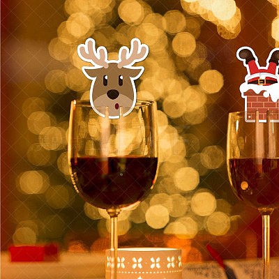 8Pcs Christmas Wine Glass Decoration PW-WG2878C-01-1